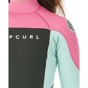 2023 Rip Curl Junior Omega 5/3mm Rug Ritssluiting Wetsuit 112BFS - Pink